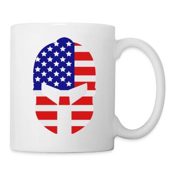 Spartanischer Helm USA - Tasse - Weiß - Rechts
