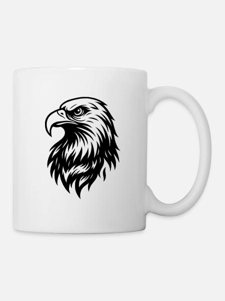 Kaiseradler Linienstil - Tasse - Weiß