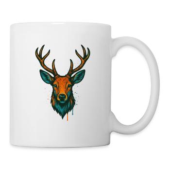 Deer Head Neon Art - Mug - white - Right