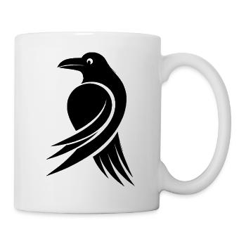Black Raven with Tribal Vibes - Mug - white - Right