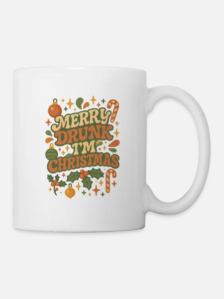 Merry Drunk I'm Christmas - Tasse - Weiß