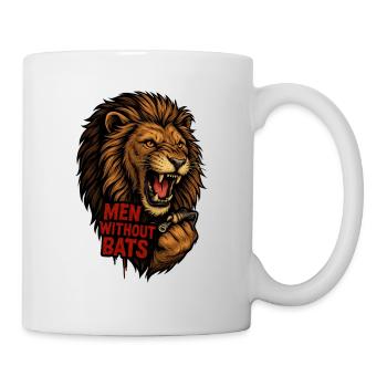 Lion with lettering Men Without Bats - Mug - white - Right