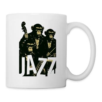 Jazz chimps Quartet - Mug - white - Right