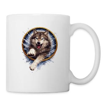 Wolfsring Spritzangriff - Tasse - Weiß - Rechts
