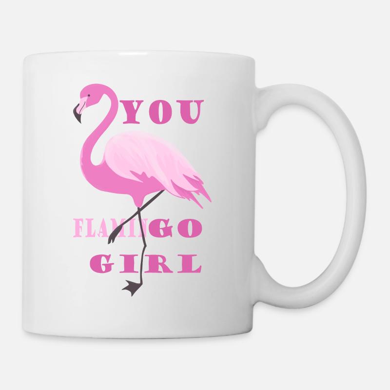 Flamingo Girl Stil-Statement - Tasse - Weiß