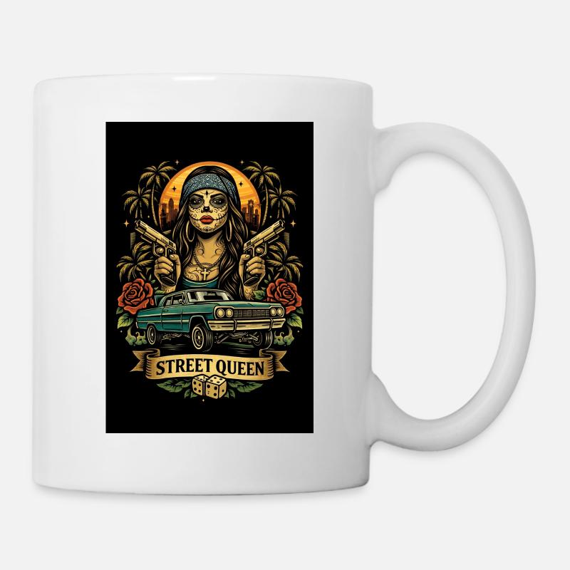 Día Muertos de la Reine de la Rue - Mug blanc - blanc