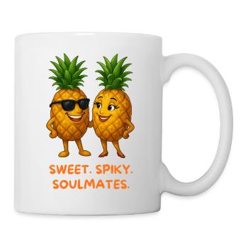 Âmes sœurs à l’ananas épicé et mignons - Mug blanc - blanc - Droite