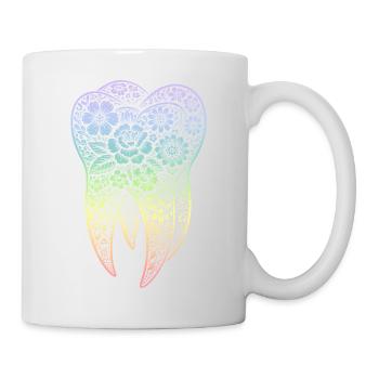 Flowers tooth in gradient - Mug - white - Right