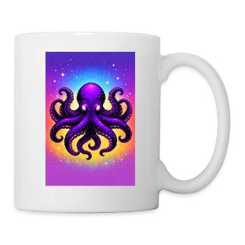 Purpur Kosmischer Oktopus - Tasse - Weiß - Rechts
