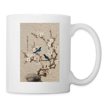Blossom und Blue Birds Harmonie - Tasse - Weiß - Rechts