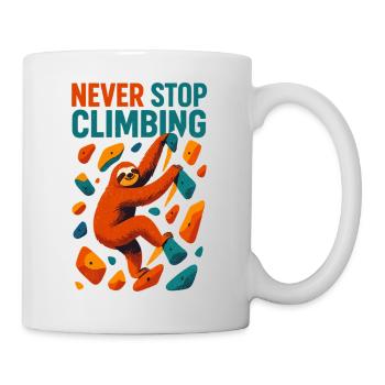 Bouldering Sloth Climbing Motivation Gift - Mug - white - Right