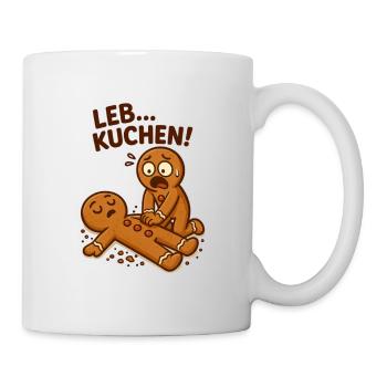 Lebkuchen Wortspiel Weihnachts - Tasse - Weiß - Rechts