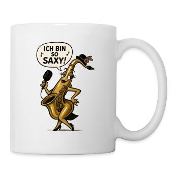 Ich bin so Saxy – Saxophon Diva - Tasse - Weiß - Rechts