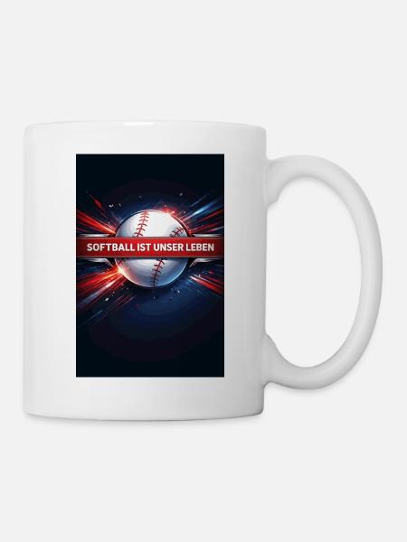 Softball ist unser Leben - Tasse - Weiß