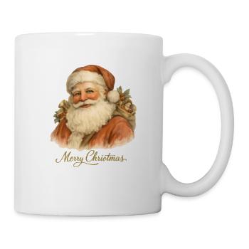 Weihnachten Santa Claus Merry Christmas Vintage - Tasse - Weiß - Rechts