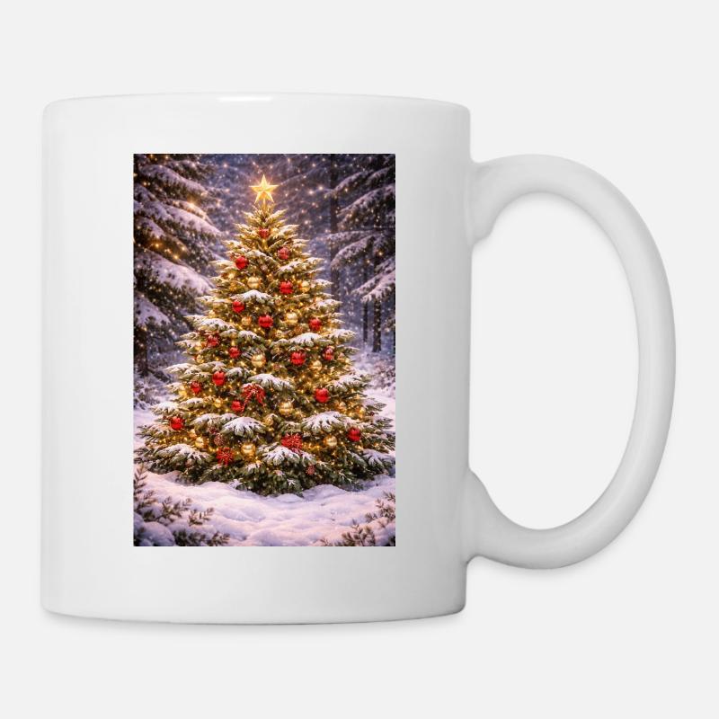 Winterzauber Baumdeko - Tasse - Weiß