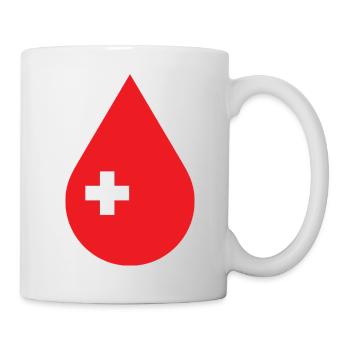 Donate blood, blood donation service, blood donors - Mug - white - Right