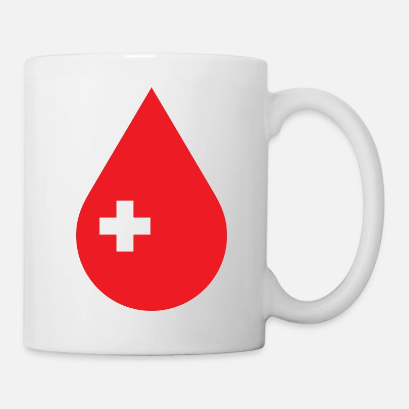 Donner du sang, service de don, donneurs de sang - Mug blanc - blanc