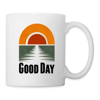 Coucher de soleil sur le lac Bonjour - Mug blanc - blanc - Droite