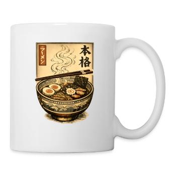 Ramen Japan Nudelsuppe - Tasse - Weiß - Rechts