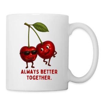 Couple Cherry – Fort Ensemble - Mug blanc - blanc - Droite