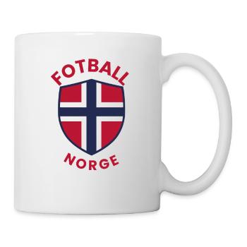 Norway Football Shield in Flag Color - Mug - white - Right