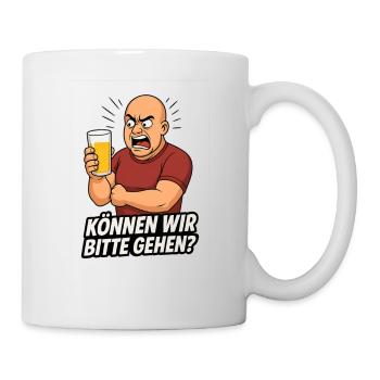 Bierfrust Comic: Können Wir Bitte Gehen - Tasse - Weiß - Rechts