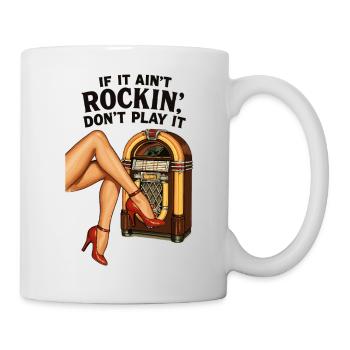 Rockabilly des années 50 Talons Épinglés Jambes Épinglées Jukebox Rétro - Mug blanc - blanc - Droite