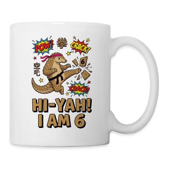 Hi-Yah I Am 6 Karate Pangolin - Mug - white - Right