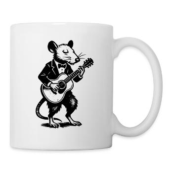 Souris jazz en smoking - Mug blanc - blanc - Droite