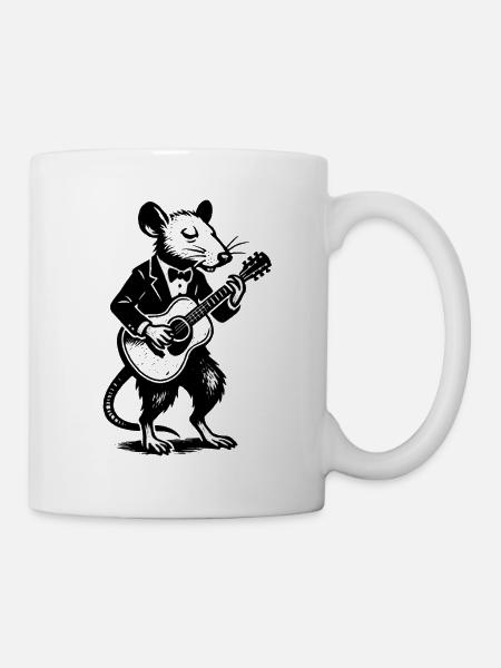 Jazzmaus im Smoking - Tasse - Weiß