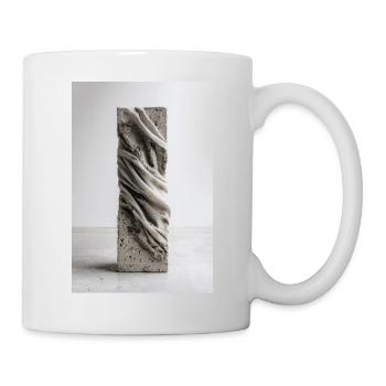Betonader verdrehtes Gewebe - Tasse - Weiß - Rechts