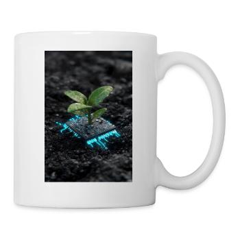 Cyber Seedling on Circuit Core - Mug - white - Right