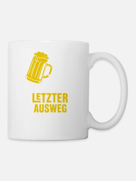Letzter Ausweg Ehe Meme - Tasse - Weiß