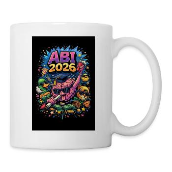 Abi 2026 Comic  - Tasse - Weiß - Rechts