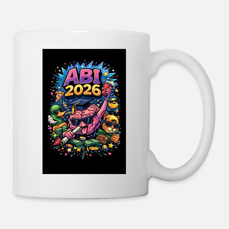 Abi 2026 Comic - Tasse - Weiß