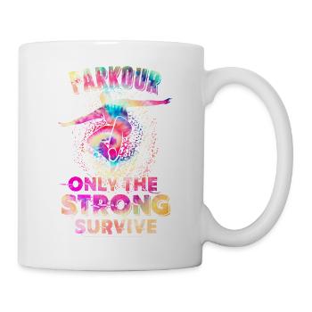 Parkour: Nur die Starken überleben - Tasse - Weiß - Rechts