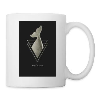 Into the Deep – Whale Poster Minimal Art - Mug - white - Right