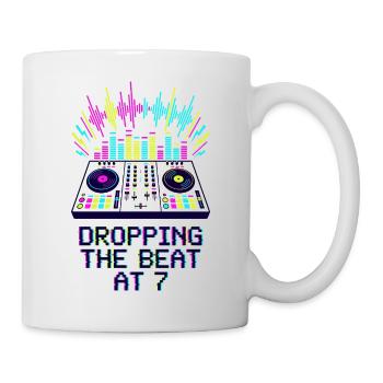 Lancer le rythme à 7 DJ - Mug blanc - blanc - Droite