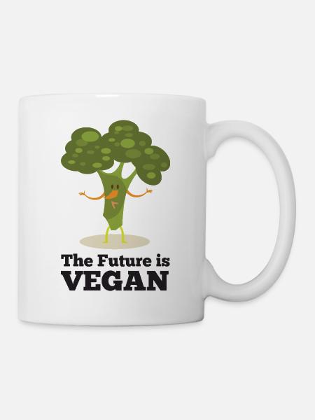 Die Zukunft ist vegan - Tasse - Weiß