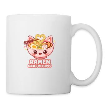 Kawaii Katze Ramen Nudeln Anime Katze - Tasse - Weiß - Rechts