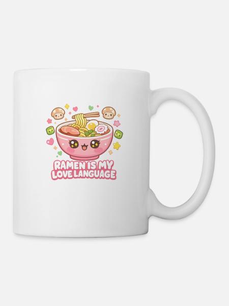 Kanagawa Wave Ramen Bowl Kawaii Japonais - Mug blanc - blanc