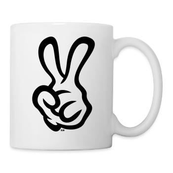 Victory Hand Signals (Left Hand / 1C) - Mug - white - Right