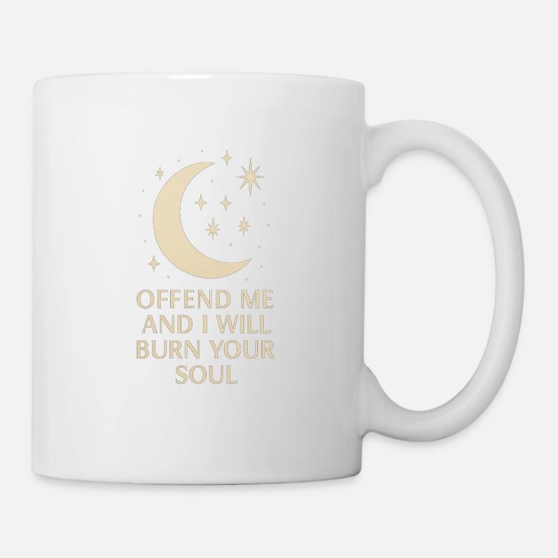 Moonlit Threat: Burn Your Soul - Mug - white