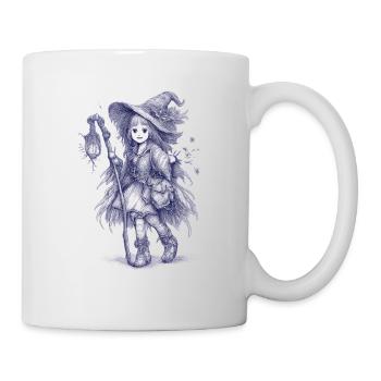 Waldhexe mit Laterne - Tasse - Weiß - Rechts