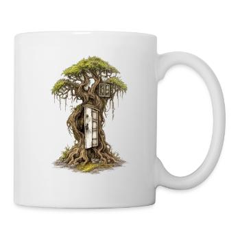Baumhaus im Wald – Fantasie-Traum - Tasse - Weiß - Rechts