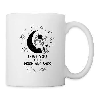 I Love You To The Moon And Back Doodle - Mug - white - Right