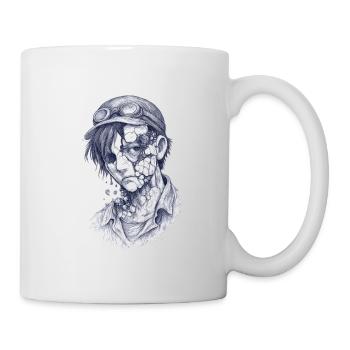 Zerfallener Mechaniker| Surrealer Zomie-Junge - Tasse - Weiß - Rechts