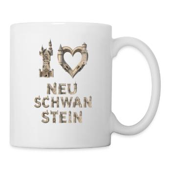 J’adore Neuschwanstein – Architecture de château - Mug blanc - blanc - Droite