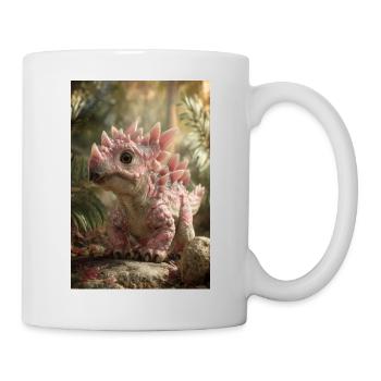 Pink Stegosaurus in Ember Forest - Mug - white - Right
